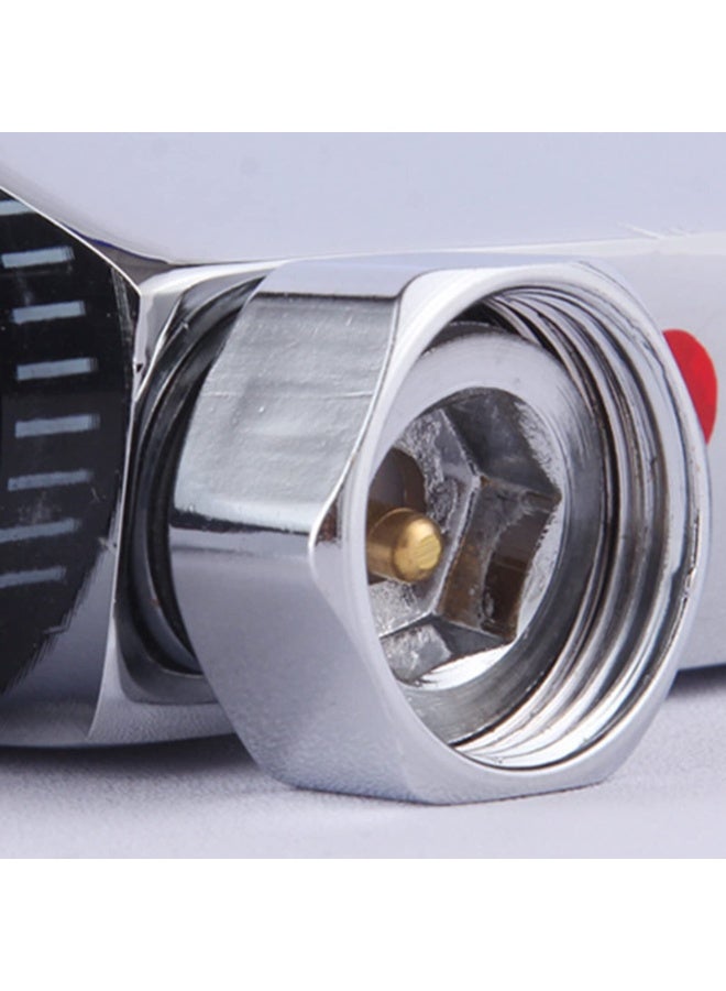 Daytoyz Thermostatic Bathtub Shower Faucet, Chrome Wall Mounted Shower Faucet Rod Chrome Brass Diverter Valve Anti-scald Faucet Bathroom Accessories Intelligent Constant Temperature - Image 2