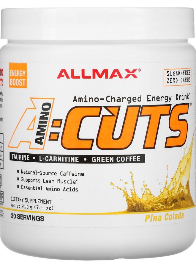 Allmax ACUTS™ Amino-Charged Energy Drink Pina Colada 7.4 oz (210 g) - Image 1