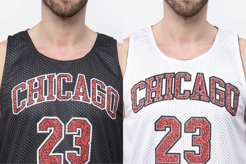 AKIBA Mash Polyester Reversible Sublimation Print Basketball Unisex Regular Fit Jersey CHICAGO (38) BLACK - Image 4
