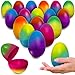 stargo 32 Pack Plastic Easter Eggs Empty 32 Large Plastic Eggs Fillable For Easter Egg Hunt easter egg basket Party Favor Surprise Egg Set of Bright Multicolored Ombr Eggs - Image 2