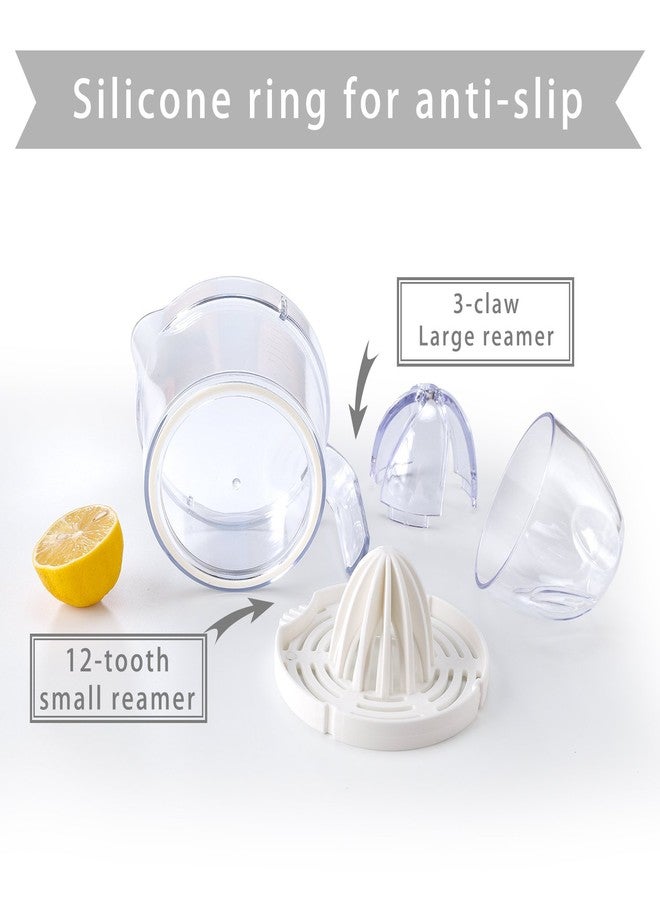 Sunhanny Citrus Juicer, Sunhanny Orange Lemon Manual Hand Squeezer, Anti-Slip Lid Rotation Reamer Lime Press, 17-Ounce Capacity, Clear - Image 5