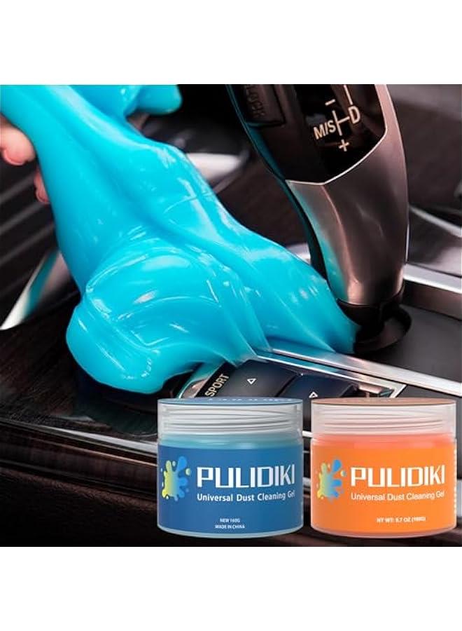 PULIDIKI Car Cleaning Gel Blue and Car Cleaning Putty Orange Bundle - Image 1