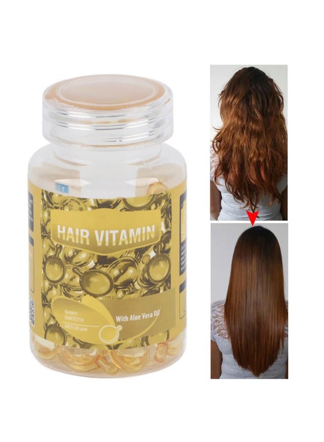 ANGGREK Hair Care Vitamin Capsules, Professional Anti-Frizz Hydrating Essential Oil for Hair Breakage Repair for Repair and Care (Yellow) - Image 4