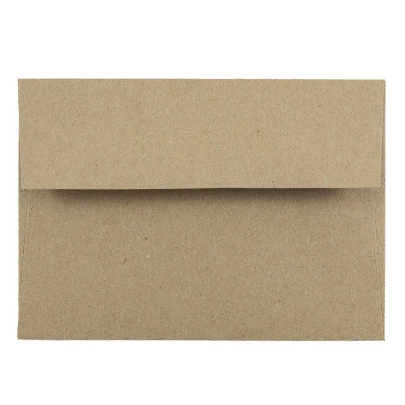 JAM PAPER 4Bar A1 Premium Invitation Envelopes - 3 5/8 x 5 1/8 - Brown Kraft Paper Bag - 50/Pack - Image 1