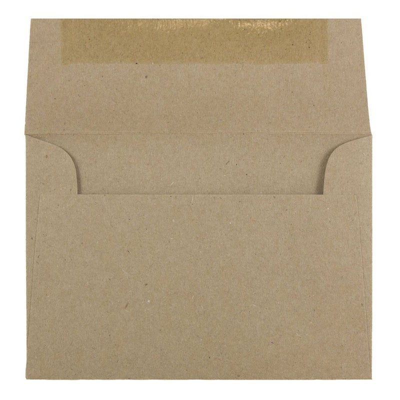 JAM PAPER 4Bar A1 Premium Invitation Envelopes - 3 5/8 x 5 1/8 - Brown Kraft Paper Bag - 50/Pack - Image 2