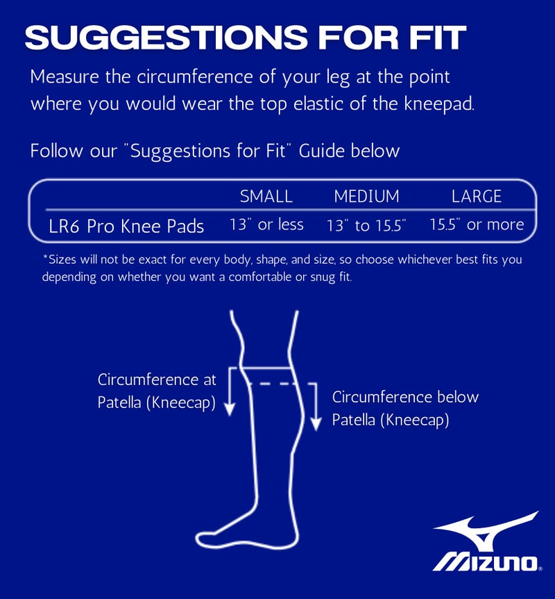 Mizuno LR6 Pro ECO Volleyball Knee Pads | Womens Small (S) | White - Image 2