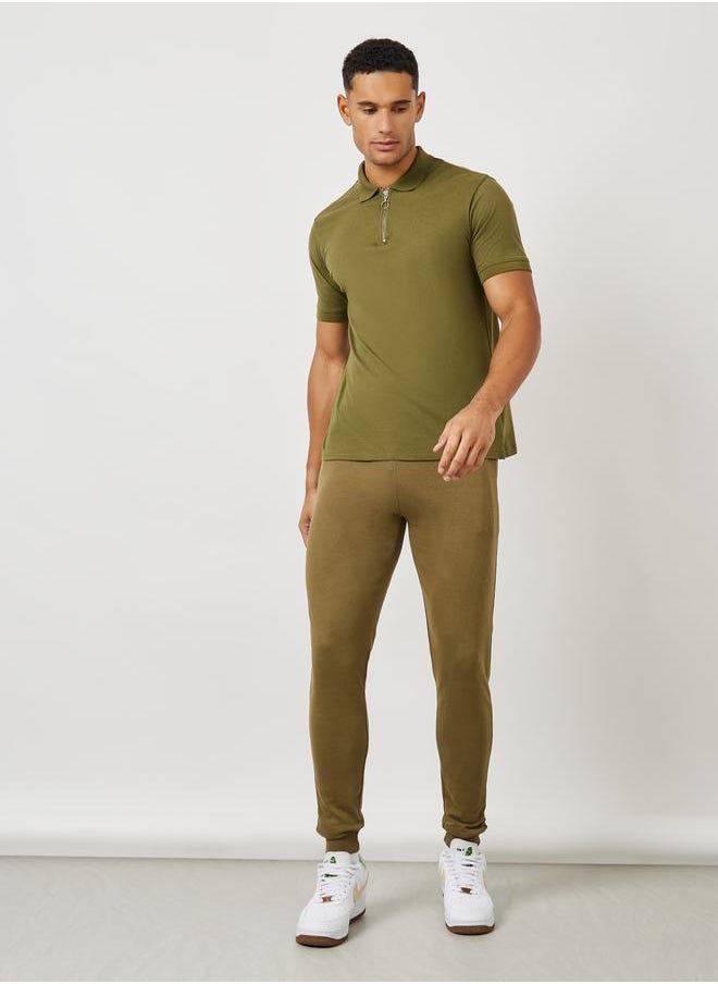 Styli - بنطال رياضي Eco-Earth Slim Fit Terry مع جيوب جانبية - Image 1