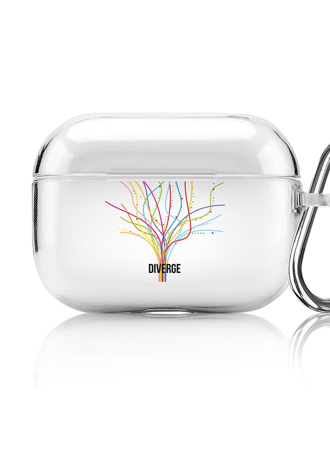 Stylizedd Classic Clear printed Case for Apple AirPods Pro 2nd Generation Thin Transparent Cover [Designed for Apple AirPods Pro 2nd Generation] - Diverge (White) - Image 1