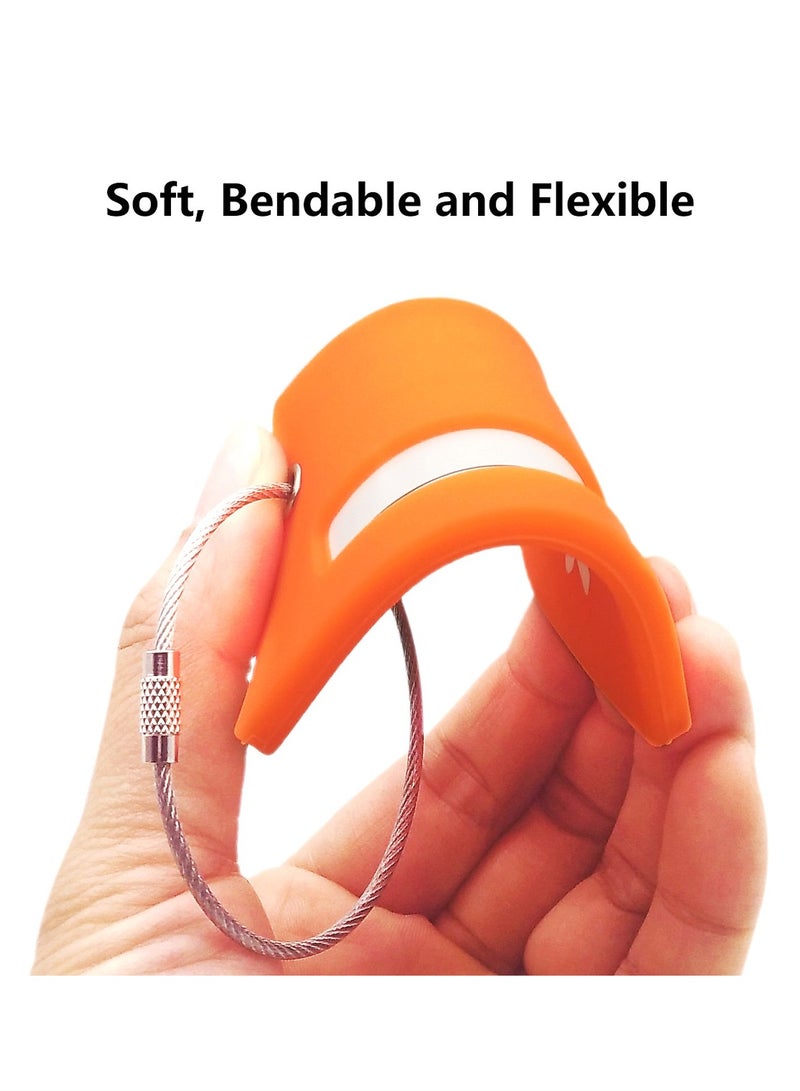 ٦ قطع من بطاقات تعريف الأمتعة المصنوعة من السيليكون مع بطاقة هوية الاسم، مثالية لتحديد مكان الأمتعة بسرعة، وإكسسوارات السفر وحقائب السفر. - Image 4