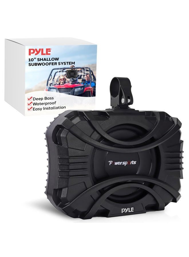 Pyle 10 Inch Subwoofer System - 400 Watts Passive Subwoofer for Marine & Powersports, Quick-Mount, Water Resistant Vehicle System, Weatherproof Housing, Designed for UTVs & Boats - Image 1