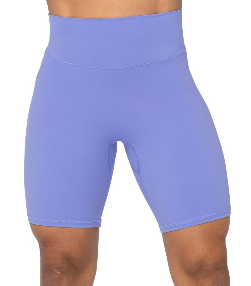 Sunzel No Front Seam High Waist Biker Shorts for Women, Squat Proof Yoga Workout Gym Bike Shorts 8" Periwinkle Medium - Image 1