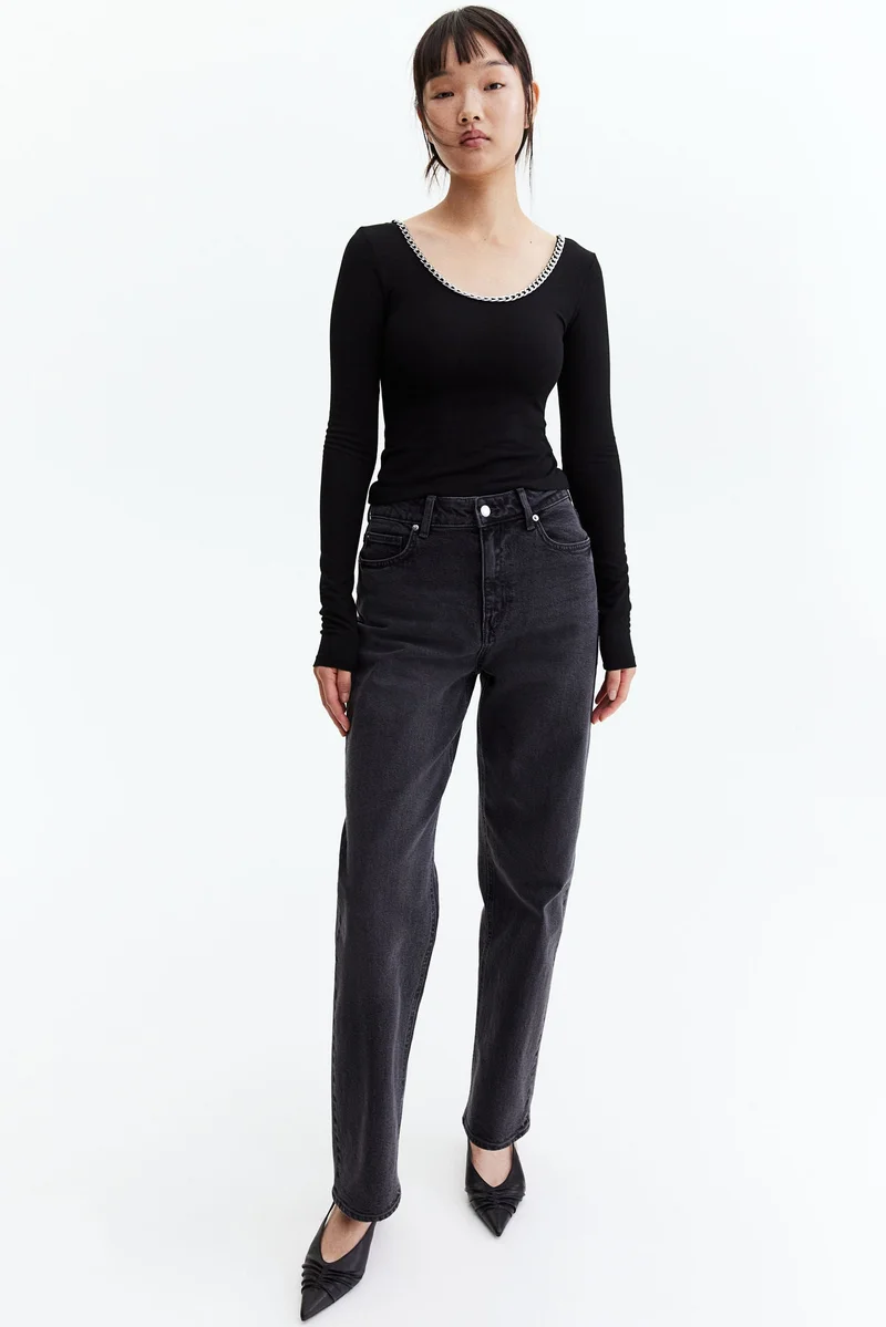 H&M Chain-detail long-sleeved top