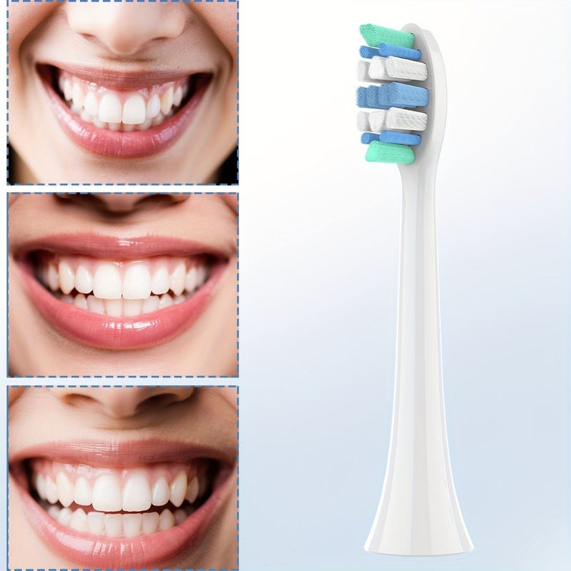 12 Pcs Electric Toothbrush Replacement Heads Compatible With Hx3 6 9 Series Ergonomic Design White Gentle Cleansing Durable Brush Heads Ideal Gift - Image 2