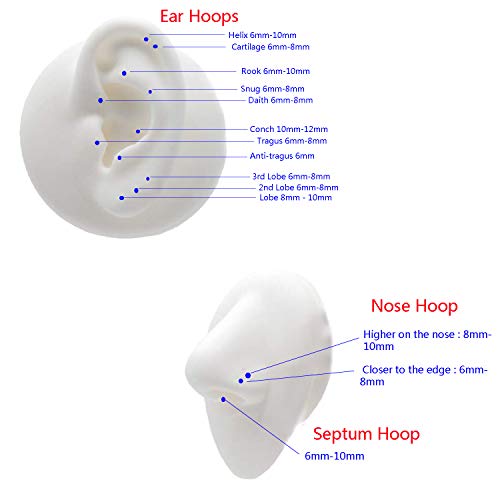 showself Small Huggie Hoop Earring, 18G Cartilage Earring Gold Plating 8MM Hoop Earring for Women Men Stainless Steel Tragus Earring Cubic Zirconia Forward Helix Earrings Hypoallergenic Sensitive Ear - Image 5