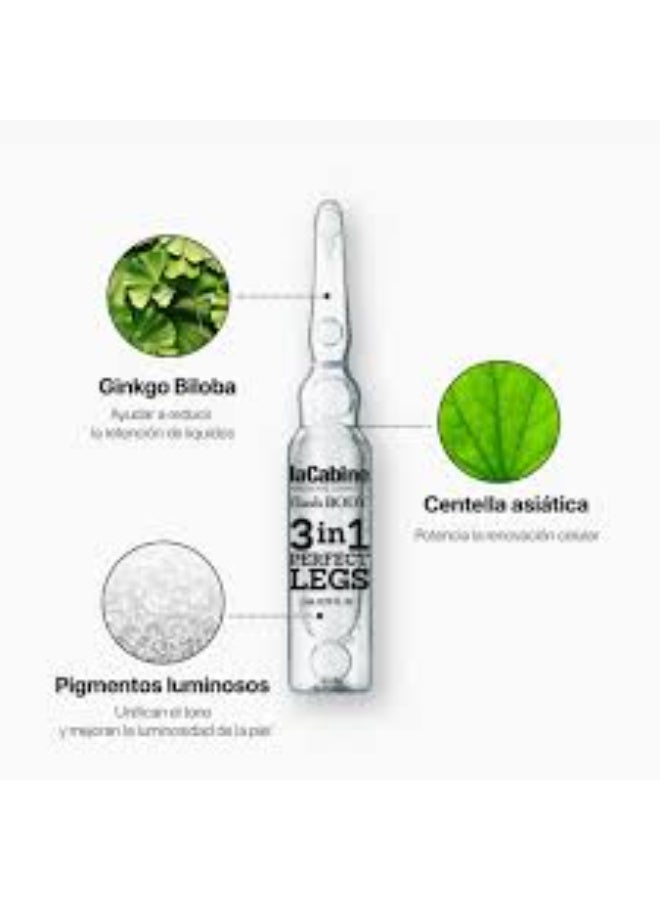 La Cabine Flash Body 3-In-1 Perfect Legs Concentrated Ampoules 7x7ml - Image 2