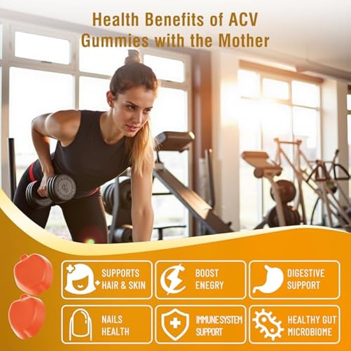 Hurdilen Keto ACV Gummies - 2000mg Apple Cider Vinegar Gummies with Probiotics, Vitamin B12 & B6 for Digestion, Energy Boost, Immunization & Hair Health - 60 Count No Sugar, Non-GMO, Gluten-Free for Women Men - Image 4