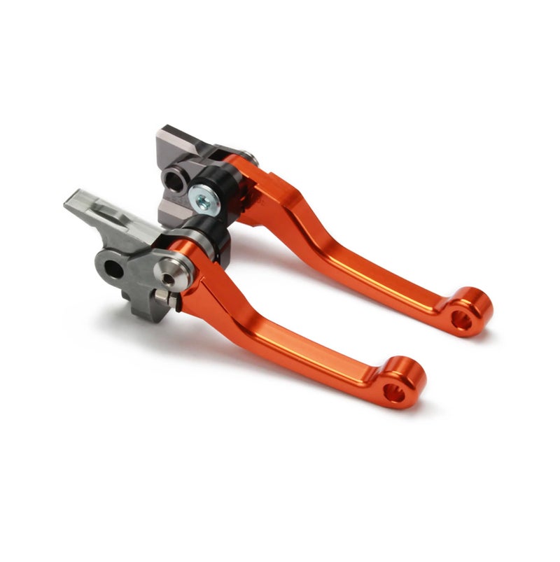 Generic Power Parts Foldable Clutch & Front Brake Lever Set Compatible with KTM Husqvarna GasGas 125 150 200 250 300 350 500 SX SXR SXF XCF XCFW XCW EXC EX EXC (SIX Days) 14-24 (Orange)  - Image 2