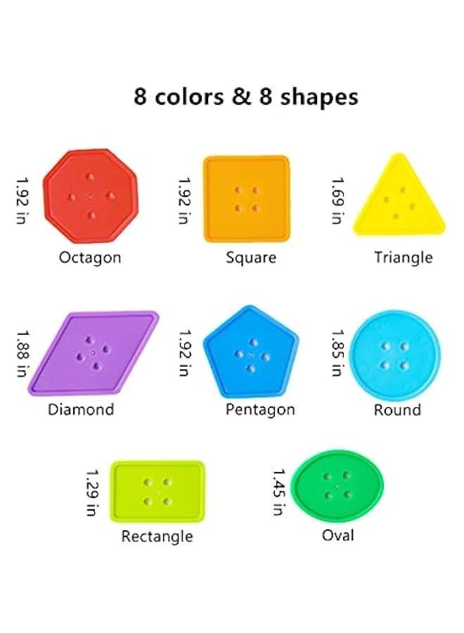 70 Piece Montessori Lacing Threading Toy - Large Beads in Geometric Shapes for Kids' Crafts, Activities, and Daycare - Educational Toy for Autism, Fine Motor Skills Development - Ideal for 3-6 Year  - Image 5