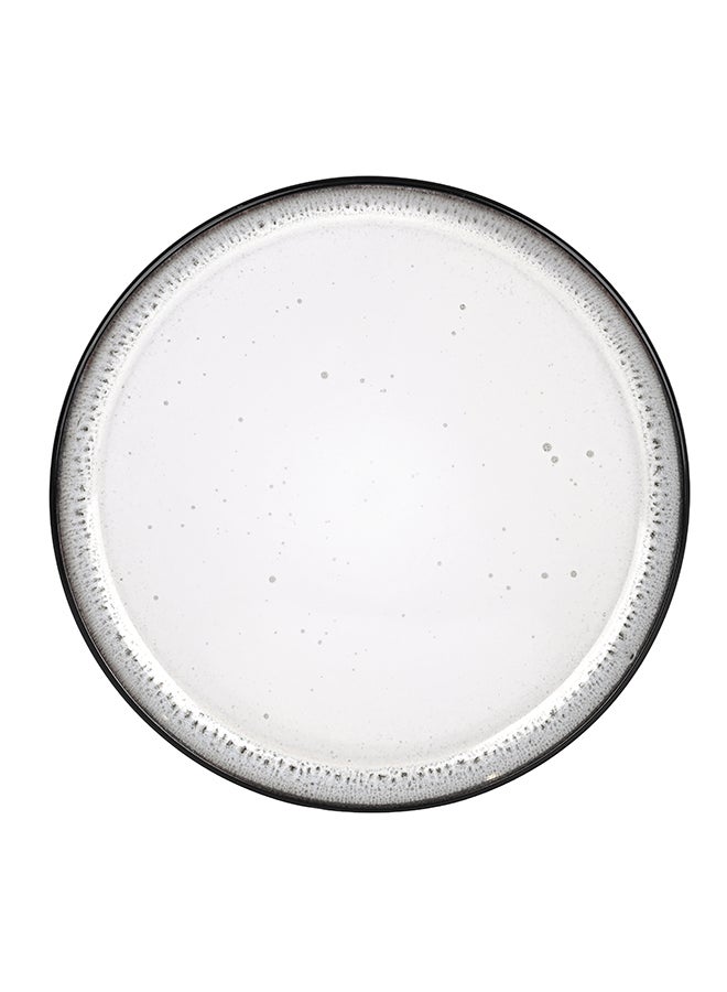 Ollieroo 16 piece Stoneware Dinnerware Set, Set for 4, Microwave & Dishwasher Safe, Reactive Black and White - Image 2