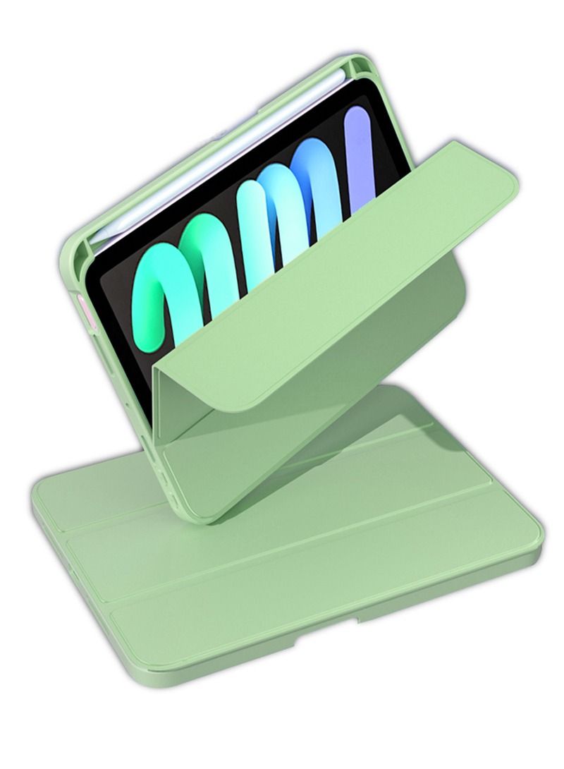 BORTONY iPad Mini 6 Cover with Pencil Holder Silicone Smart Folding Case Compatible with Apple iPad Mini 6 2021 8.3 Inch - Image 3