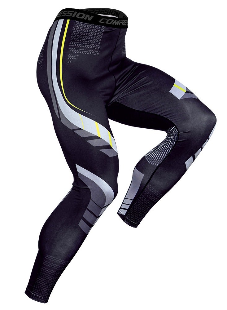 CompressionZ Men Quick Dry Breathable Sports Pant Black - Image 1