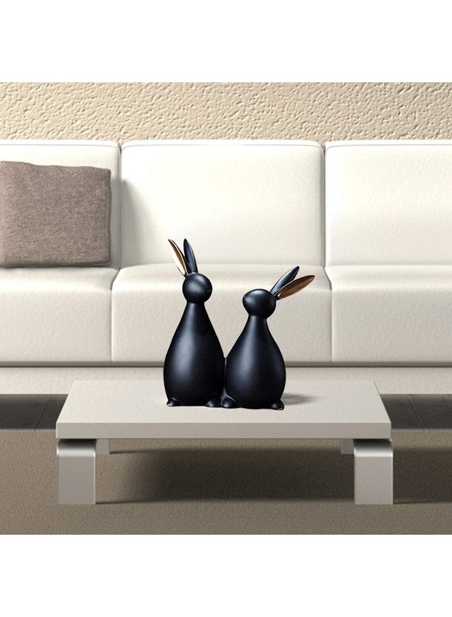 LADROX® Resin Rabbit Figurines for Home Decoration (Pack of 1, Black) - Image 5