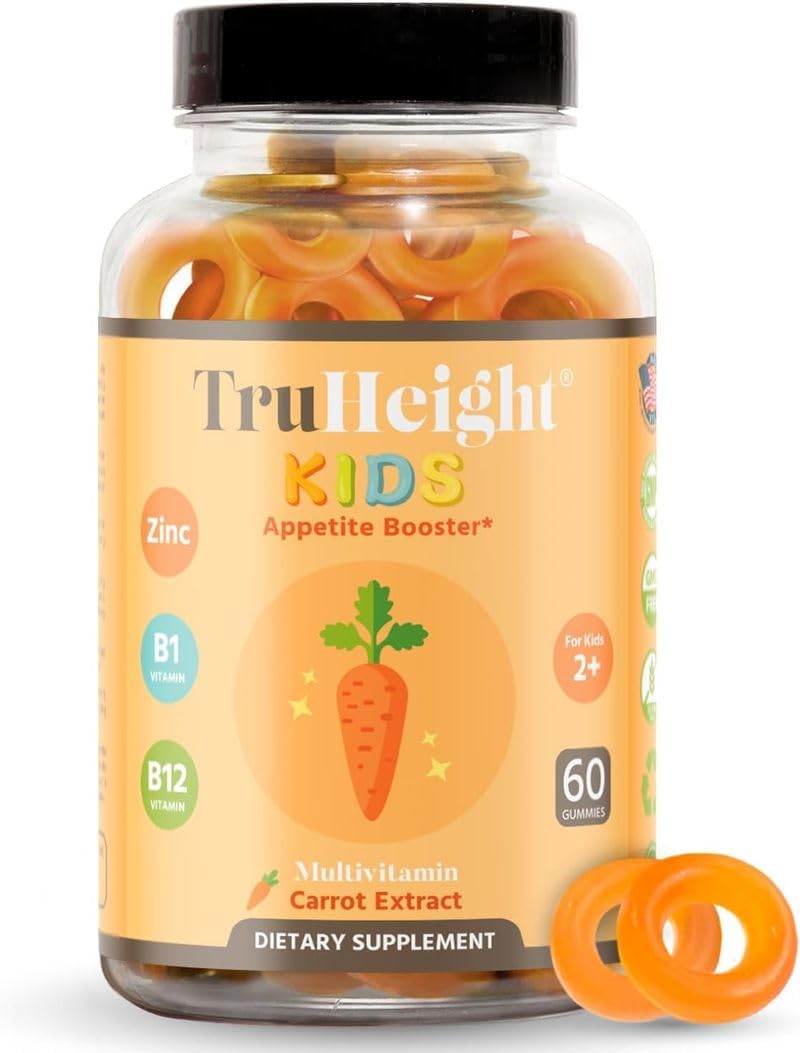 TruHeight Kids Appetite Booster Gummies Ages 2 All Natural Toddler Kids  Teens Appetite Stimulant to Eat More  Weight Gain Supplements  Vitamins for Underweight Children  Picky Eater Vitamin - Image 1