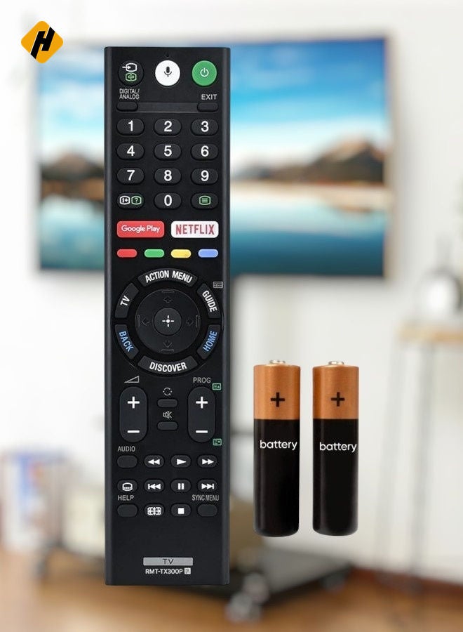 Replacement Remote Control for Sony RMF-TX300P TV with battery