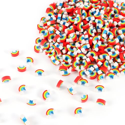 KINYFY 240 Pcs Mini Rainbow Erasers for Kids, St. Patrick's Day Cute Classroom Pencil Erasers for Party Favor, Home, School, Work, Rewards, Prizes, Gifts (Rainbow) - Image 1