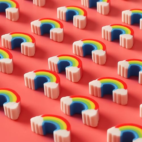 KINYFY 240 Pcs Mini Rainbow Erasers for Kids, St. Patrick's Day Cute Classroom Pencil Erasers for Party Favor, Home, School, Work, Rewards, Prizes, Gifts (Rainbow) - Image 5
