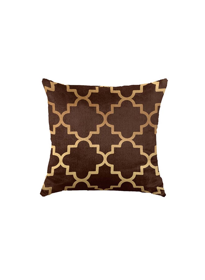 RIZARIES SuperSoft Brown Quatrefoil Throw Pillow - Image 2
