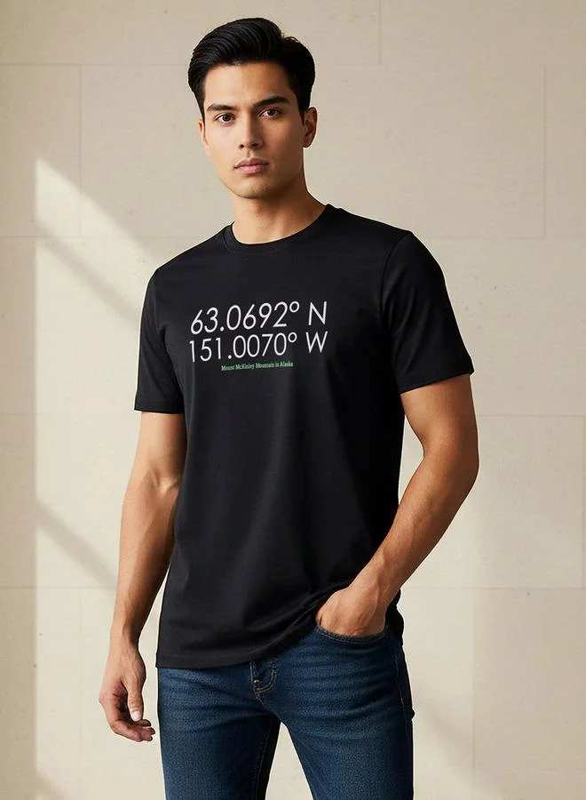 Splash FAV Men Slim Fit Crew Neck Short Sleeves Printed T shirt