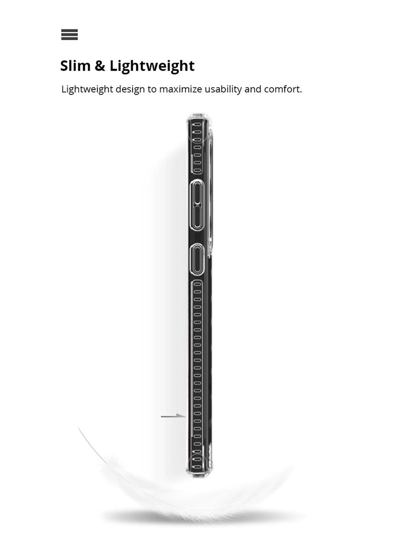 دبليو تيك غطاء وسادة هوائية بمقبض يدوي من مادة TPU لهاتف Honor Magic6 Pro 5G 2024 شفاف/وردي - Image 4