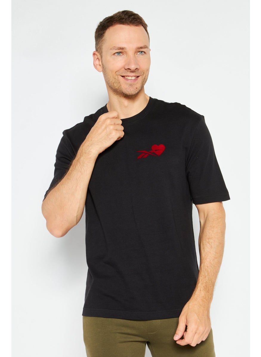 Reebok Men Sportswear Fit Short Sleeves Outdoor T-Shirt, Black  - Image 1