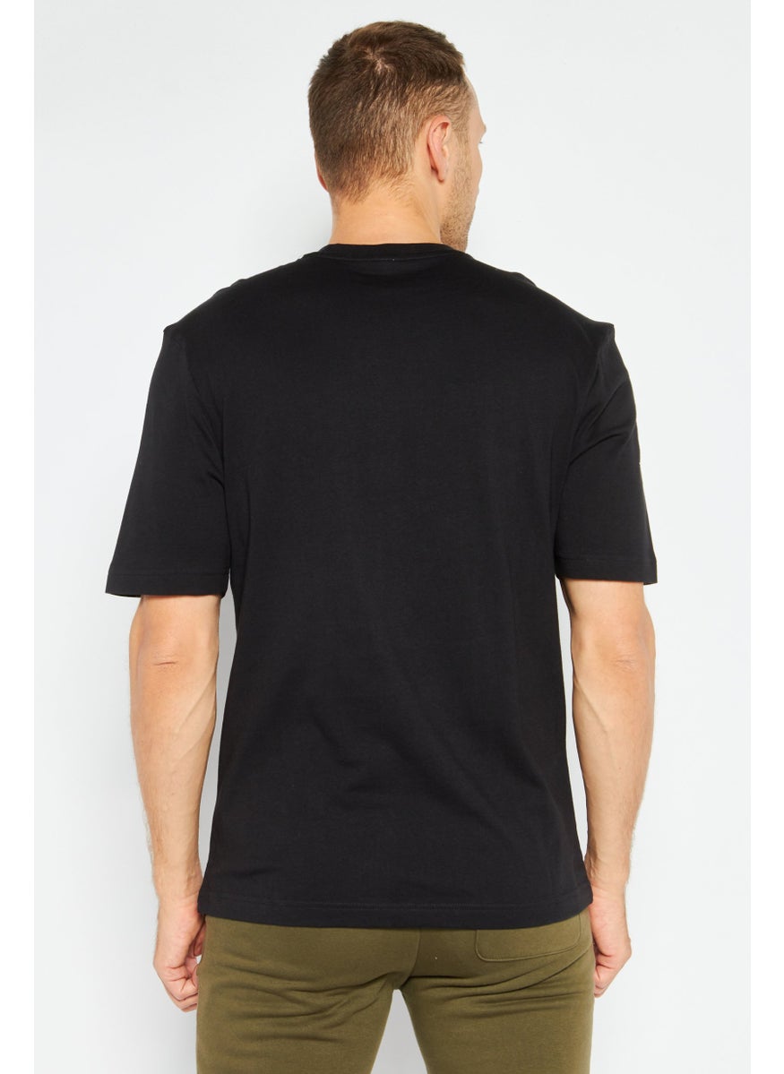Reebok Men Sportswear Fit Short Sleeves Outdoor T-Shirt, Black  - Image 2