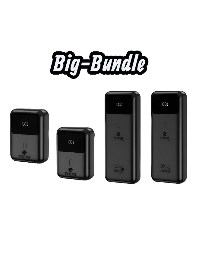 Zoom Plus MAXIMO 60,000mAh Powerbank Bundle – 4-Pack (22.5W) | 2× 10,000mAh + 2× 20,000mAh | Ultra-Fast Charging  - Image 1