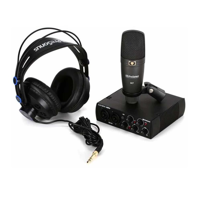 Presonus 2-in/4-out 24-bit/96kHz USB 2.0 Audio Interface with Studio One Artist DAW Software, Studio Magic Plug-in Suite, Large-diaphragm Condenser Microphone, and Headphones - Black, Mac/PC - Image 2