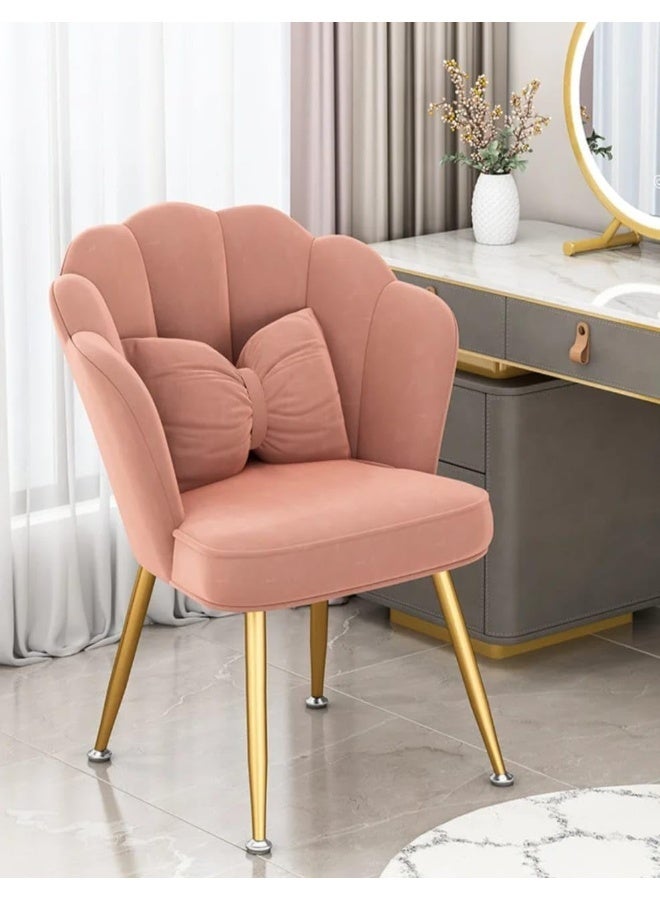 Shell-Shaped Velvet Accent Chair