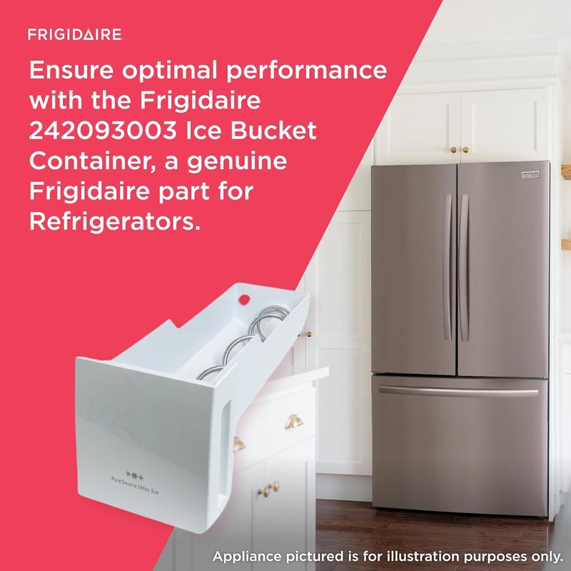 FRIGIDAIRE Frigidaire 242093003 Ice Bucket Container for Refrigerators White  - Image 4
