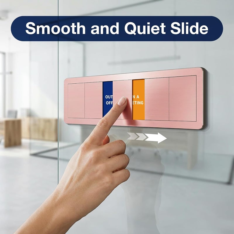 EliteSign Office Door Signs, 6-Option Do Not Disturb Sign for Workplace Privacy, In a Meeting, Out of Office, Please Knock, Working Remotely, Back Soon Slider - Image 3