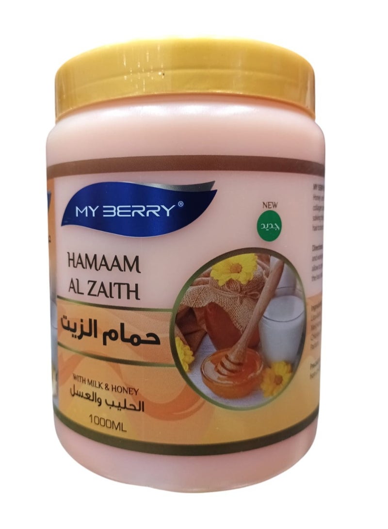 ماي بيري حمام الزيت بالعسل والحليب للشعر الجاف  1000 مل