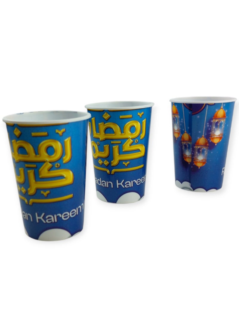 ماركة غير محددة أكواب رمضان البلاستيكية القابلة لإعادة الاستخدام - 3 قطع.  - Image 1