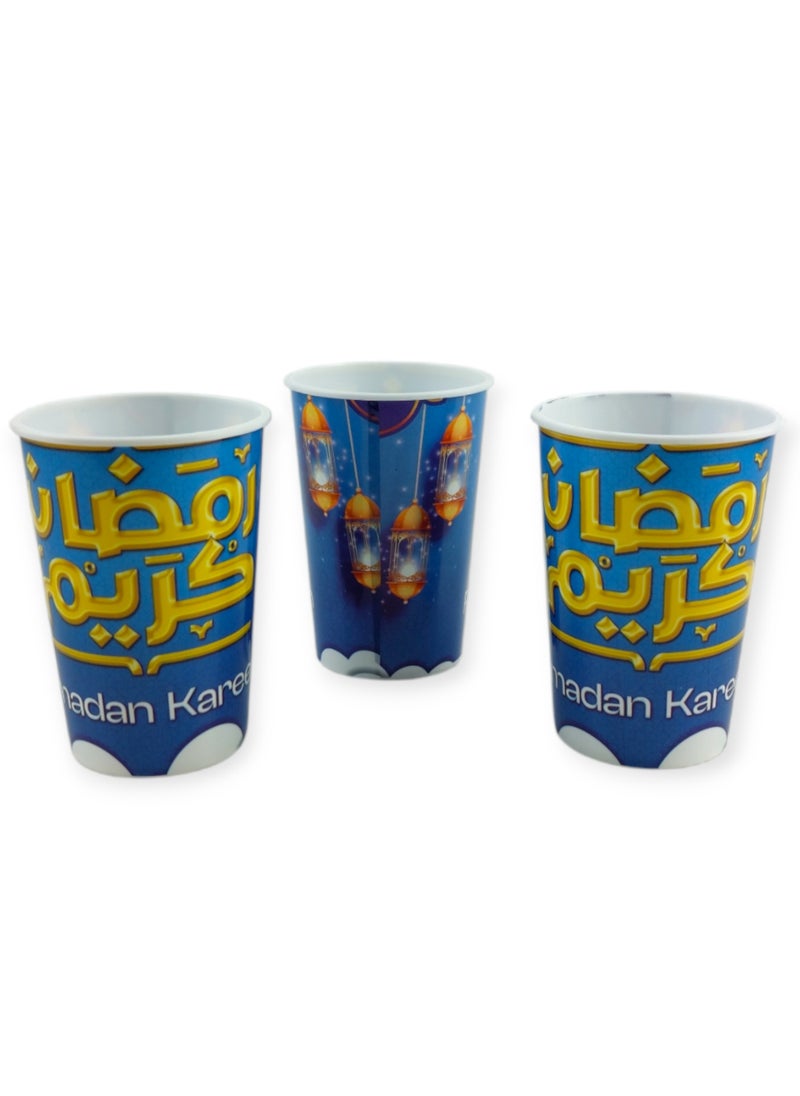 ماركة غير محددة أكواب رمضان البلاستيكية القابلة لإعادة الاستخدام - 3 قطع.  - Image 3