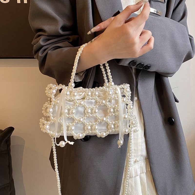 This Year'S Popular Handbag 2024 Women'S Bag Western Style Beaded Shoulder Bag Distinctive Contrast Color Crossbody Bag Trendy - Image 4