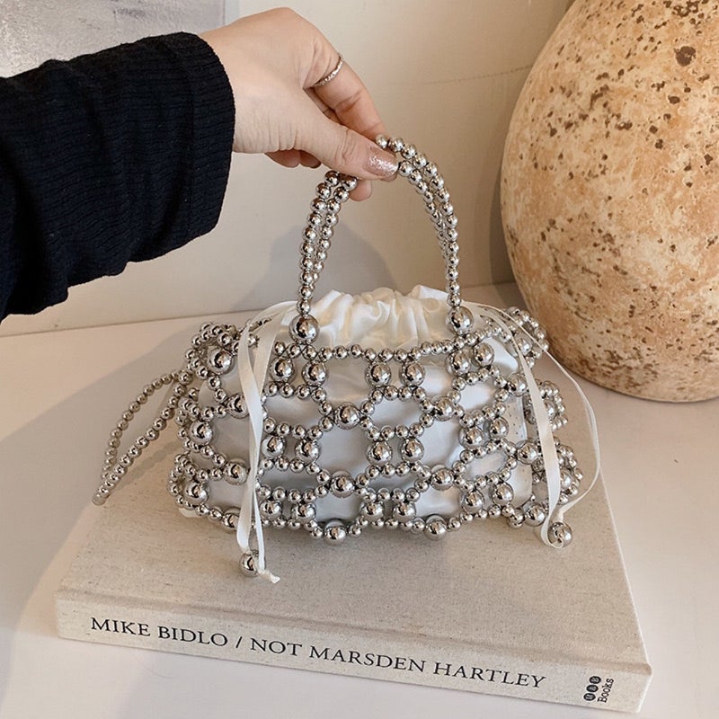 This Year'S Popular Handbag 2024 Women'S Bag Western Style Beaded Shoulder Bag Distinctive Contrast Color Crossbody Bag Trendy - Image 3