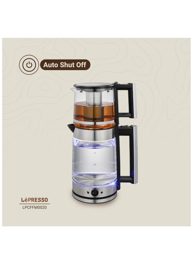 1.8L Electric Kettle with 1.2L Turkish Tea Maker / Auto Shut Off / Boil Dry Protection / Keep Warm Mode / Detachable Tea Filter - Black - pzsku/ZFBD5B05A864550218C05Z/45/_/1736236584/221fac00-5317-459e-a36b-2b54b9355633