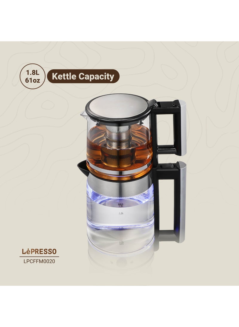 1.8L Electric Kettle with 1.2L Turkish Tea Maker / Auto Shut Off / Boil Dry Protection / Keep Warm Mode / Detachable Tea Filter - Black - pzsku/ZFBD5B05A864550218C05Z/45/_/1736236586/975f2051-7cfd-4f85-a2c4-6ab9f3da589d