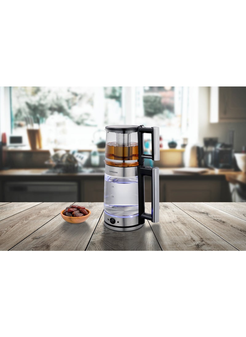 1.8L Electric Kettle with 1.2L Turkish Tea Maker / Auto Shut Off / Boil Dry Protection / Keep Warm Mode / Detachable Tea Filter - Black - pzsku/ZFBD5B05A864550218C05Z/45/_/1736236589/b95c5d43-2767-493b-b687-b77b7a491e68