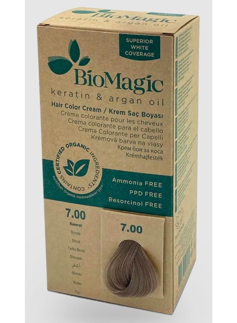 Biomagic 7.00 Blonde Hair Dye (Keratin and Argan Oil)