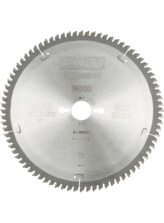 ديوالت شفرات منشار دائري 250 مم سلسلة 40 D250 Bs30 2.2 3 80 Tcg 5Deg أصفر أسود Dt4287 Qz - Image 1